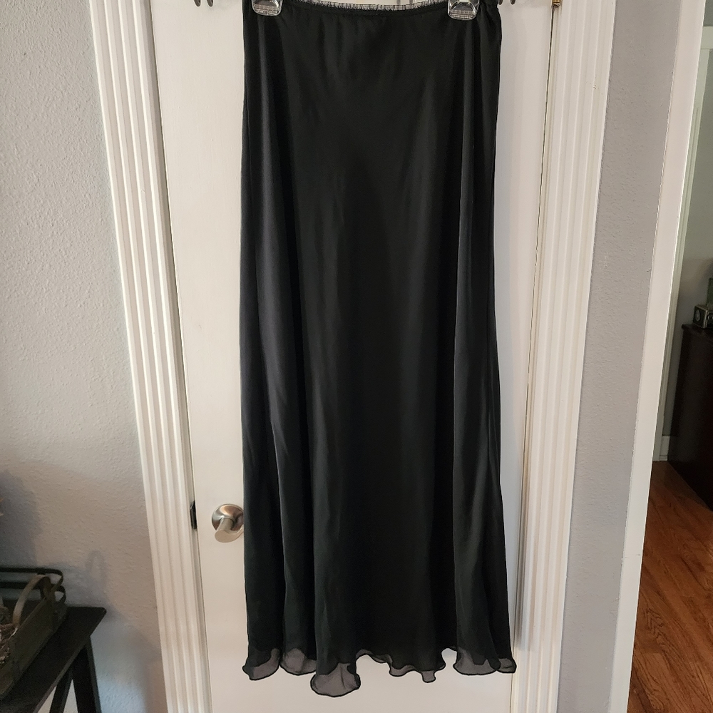 Long Elegant Legs Maxi Skirt Black